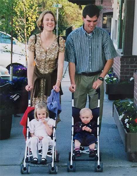 Owners Pam and Oliver with their young children.